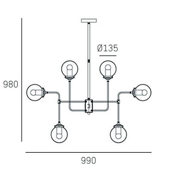 Полилей BOSTON P12826BR CosmoLight 12xE27 | Osvetlenieto.bg Полилей BOSTON P12826BR CosmoLight 12xE27 | Osvetlenieto.bg