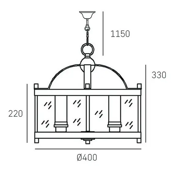 Полилей NEW YORK P04567CH CosmoLight 4xE14 | Osvetlenieto.bg