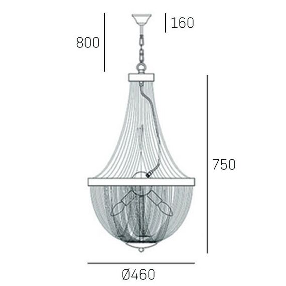 Полилей ROMA P04543BK CosmoLight 4xE14 | Osvetlenieto.bg