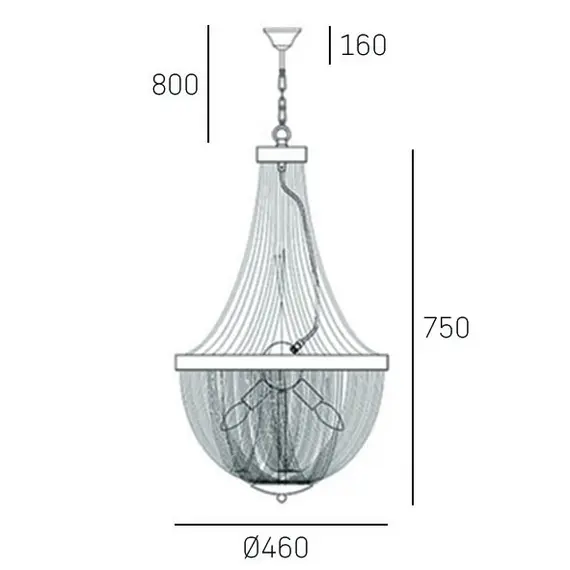 Полилей ROMA P04543BK CosmoLight 4xE14 | Osvetlenieto.bg