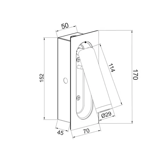 LED Аплик за вграждане AIAS SF701LEDB Aca Lighting 3W 3000K | Osvetlenieto.bg
