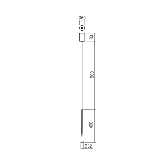 LED Пендел ITO 01-4064 Redo 6.2W 3000 BK | Osvetlenieto.bg