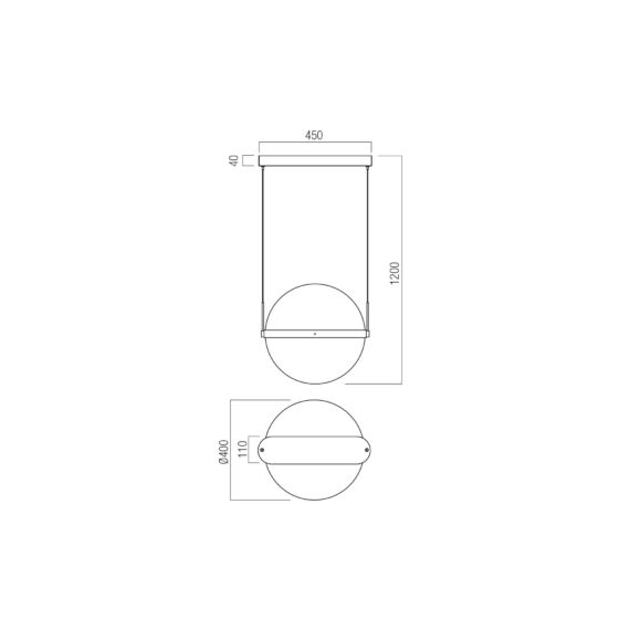 LED Полилей Atlas 01-4375 Redo 34W 3000K Triac Dimmable | Osvetlenieto.bg