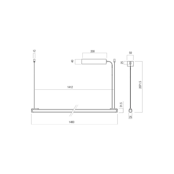 LED Полилей Crisp 01-4522 Redo 41W 2700K Triac Dimmable | Osvetlenieto.bg
