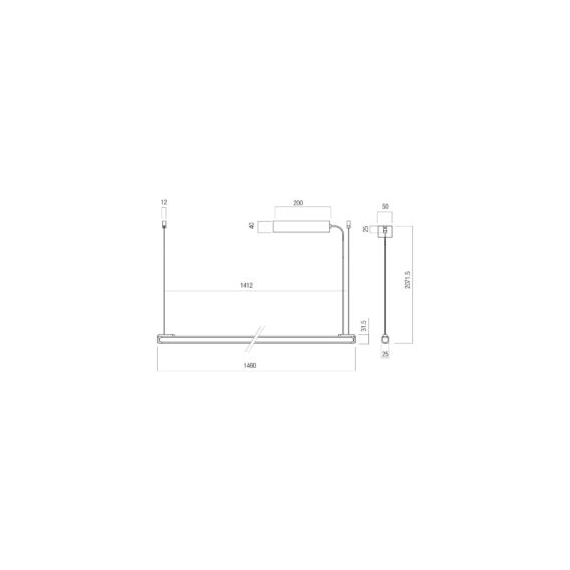 LED Полилей Crisp 01-4698 Redo 41W 3000K Triac Dimmable | Osvetlenieto.bg