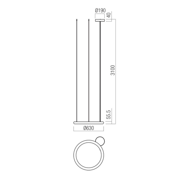 LED Полилей Halley 01-4456 Redo 40W CCT 2700K-4000K Triac Dimmable | Osvetlenieto.bg