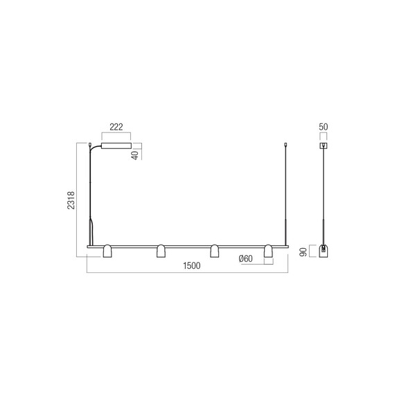 LED Полилей Kobe 01-4214 Redo 25W 2700K Triac Dimmable | Osvetlenieto.bg