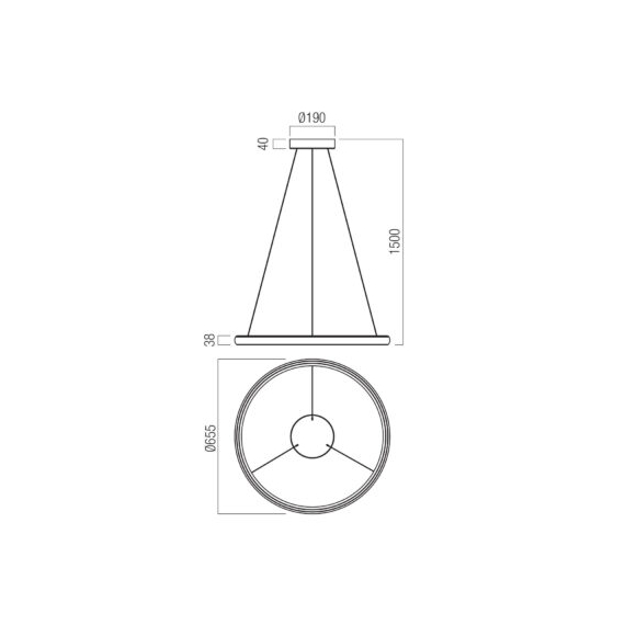 LED Полилей Vance 01-3738 Redo 70W CCT 2700K-5000K | Osvetlenieto.bg