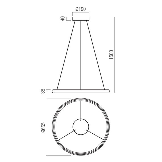 LED Полилей Vance 01-3938 Redo 70W CCT 2700K-5000K | Osvetlenieto.bg