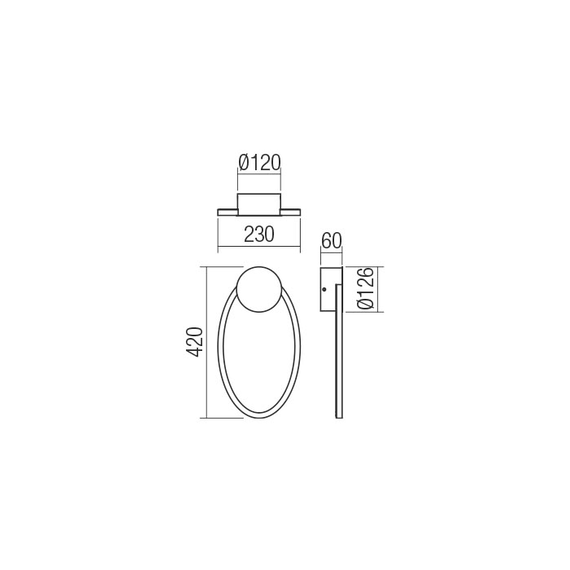 LED Аплик Leo 01-3293 Redo 22W CCT 3000K-4000K | Osvetlenieto.bg