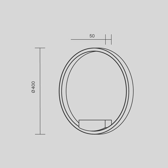 LED Аплик Rim MOD058WL-L25BK Maytoni 23W 3000K-4000K | Osvetlenieto.bg