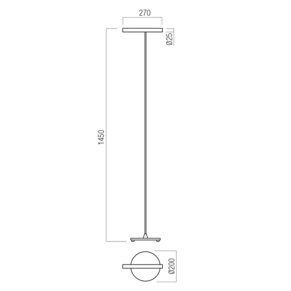 LED Лампион Praxi 01-4397 Redo 8.3W 3000K | Osvetlenieto.bg