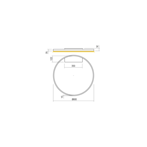 LED Плафон Febe 01-2846 Redo 50W 4000K | Osvetlenieto.bg