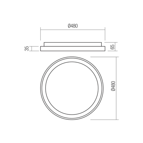 LED Плафон Iconic 01-3905 Redo 40W CCT 3000K-4000K | Osvetlenieto.bg