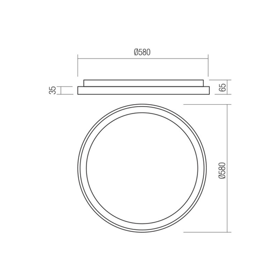 LED Плафон Iconic 01-3910 Redo 50W CCT 3000K-4000K | Osvetlenieto.bg