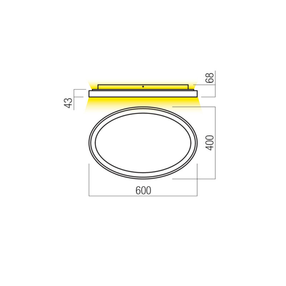 LED Плафон Nobu 01-3806 Redo 60W CCT 3000K-4000K | Osvetlenieto.bg