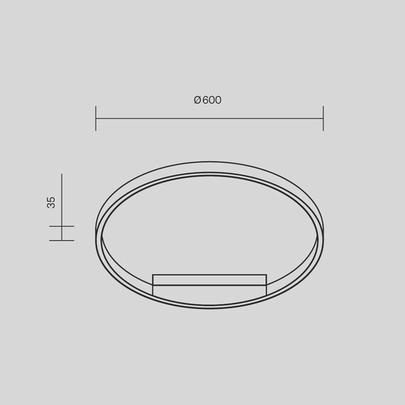 LED Плафон Rim MOD058CL-L35BK Maytoni 35W 3000K-4000K | Osvetlenieto.bg
