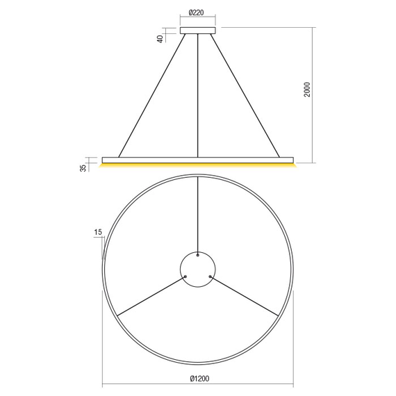 LED Полилей Febe 01-2885 Redo 75W 3000K | Osvetlenieto.bg