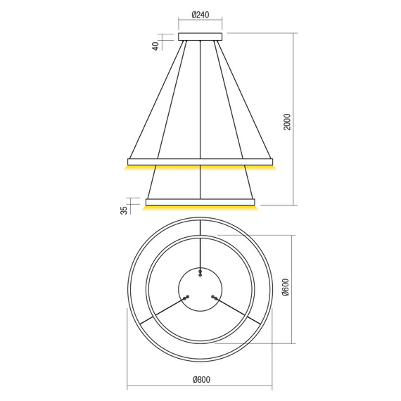 LED Полилей Febe 01-2894 Redo 82W 4000K | Osvetlenieto.bg