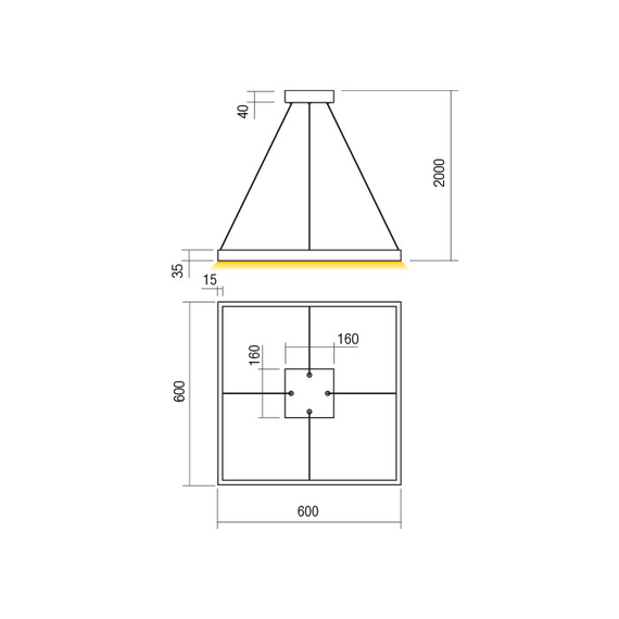 LED Полилей Febe 01-2900 Redo 40W 4000K | Osvetlenieto.bg