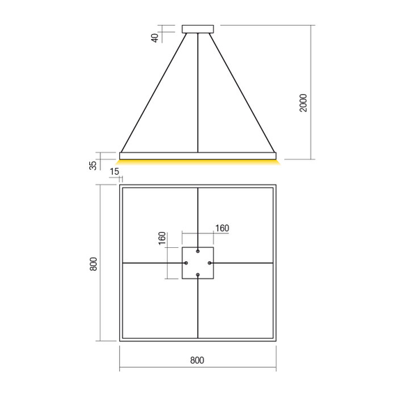 LED Полилей Febe 01-2908 Redo 50W 4000K | Osvetlenieto.bg
