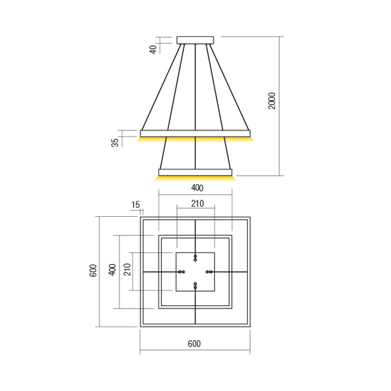LED Полилей Febe 01-2912 Redo 75W 4000K | Osvetlenieto.bg