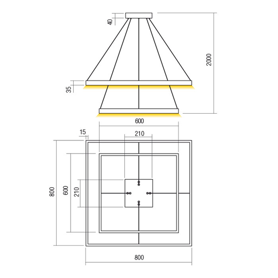 LED Полилей Febe 01-2921 Redo 100W 3000K | Osvetlenieto.bg
