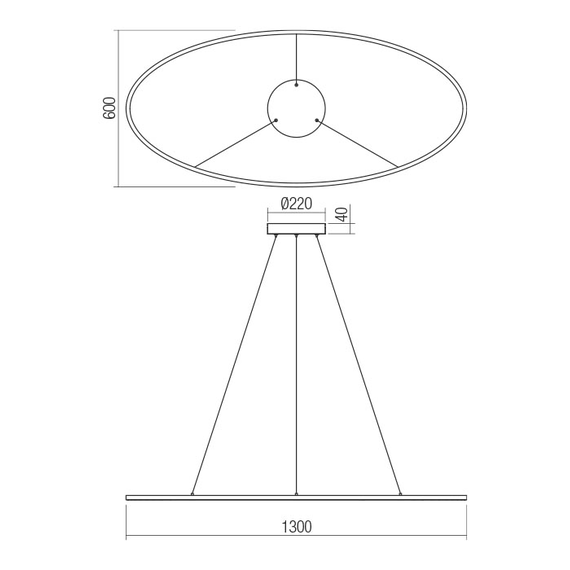LED Полилей Leo 01-3341 Redo 65W CCT 3000K-4000K | Osvetlenieto.bg