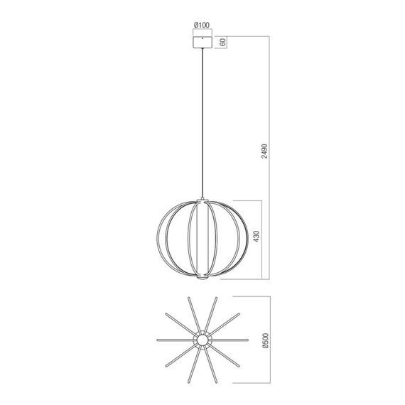 LED Полилей Moss 01-4429 Redo 41W 3000K Triac Dimmable | Osvetlenieto.bg