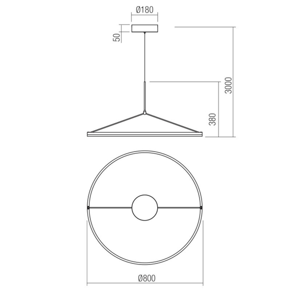 LED Полилей Orbit 01-3841 Redo 48W 3000K Triac Dimmable | Osvetlenieto.bg