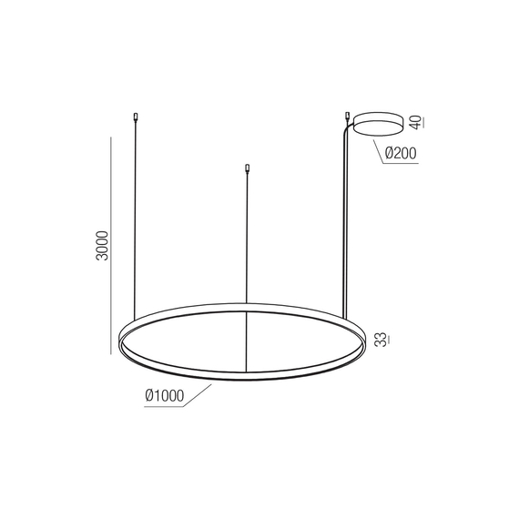 LED Полилей Orion 01-3877 Redo 75W CCT 2700K-3000K-4000K Triac Dimmable | Osvetlenieto.bg