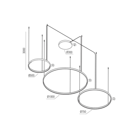 LED Полилей Orion 01-3883 Redo 176W CCT 2700K-3000K-4000K Triac Dimmable | Osvetlenieto.bg