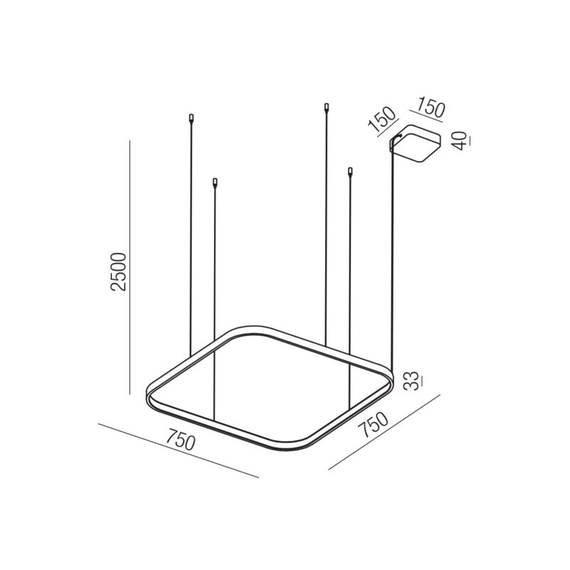 LED Полилей Orion 01-3895 Redo 58W CCT 2700K-3000K-4000K Triac Dimmable | Osvetlenieto.bg
