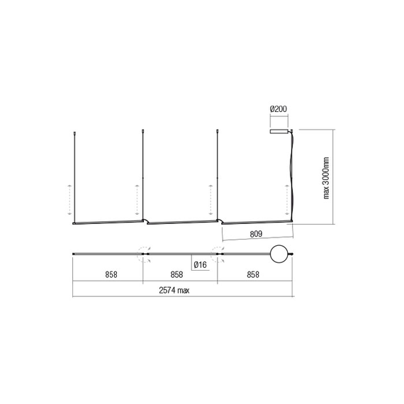 LED Полилей Stick 01-2798 Redo 36W 3000K Triac Dimmable | Osvetlenieto.bg