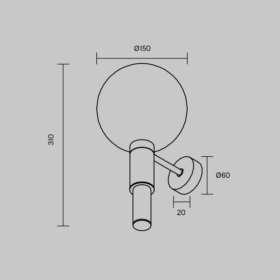 Аплик Orotte MOD520WL-01BS Maytoni 1xG9 | Osvetlenieto.bg
