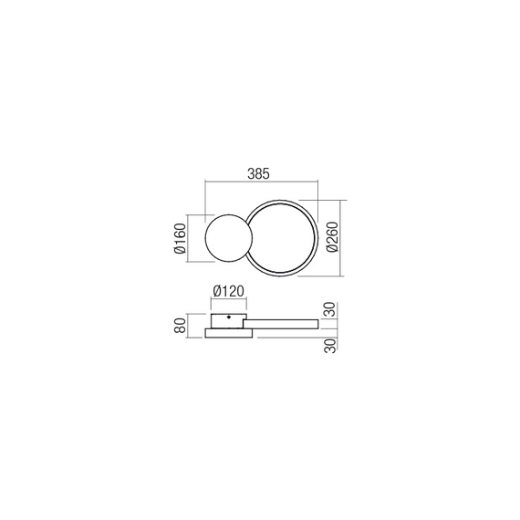 LED Аплик Cronos 01-2533 Redo 29W 3000K | Osvetlenieto.bg
