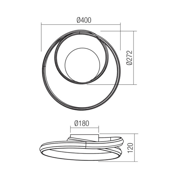 LED Аплик Torsion 01-4355 Redo 30W CCT 2700K-3000K-4000K | Osvetlenieto.bg