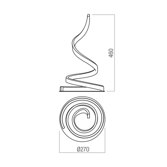 LED Настолна лампа Scroll 01-4279 Redo 19W CCT 3000K-4000K-6000K | Osvetlenieto.bg