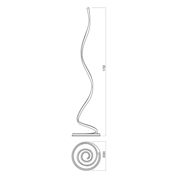 LED Настолна лампа Scroll 01-4281 Redo 30W CCT 3000K-4000K-6000K | Osvetlenieto.bg