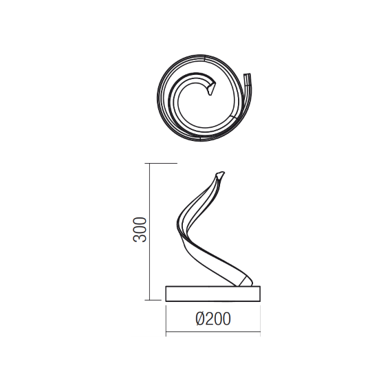 LED Настолна лампа Torsion 01-4370 Redo 11W CCT 2700K-3000K-4000K | Osvetlenieto.bg