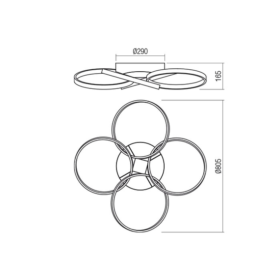 LED Плафон Espiral 01-2682 Redo 72W 3000K | Osvetlenieto.bg