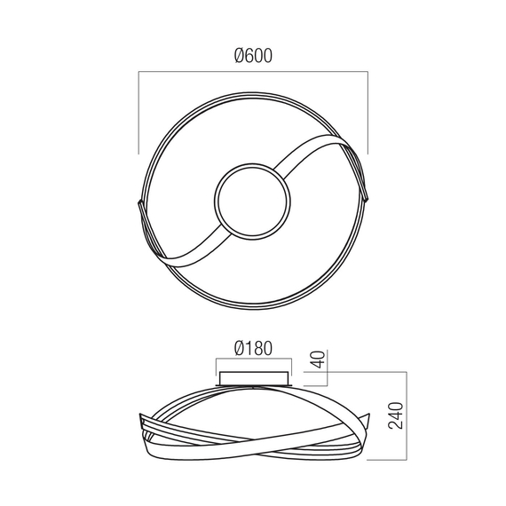 LED Плафон Impuls 01-3612 Redo 34W 3000K | Osvetlenieto.bg