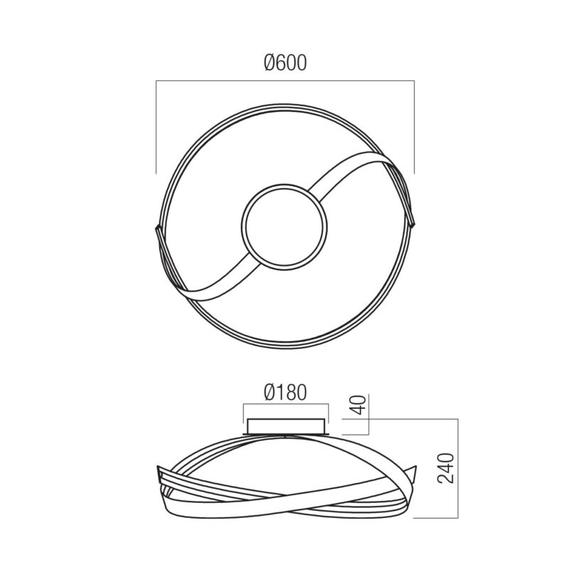 LED Плафон Impuls 01-3613 Redo 34W 3000K | Osvetlenieto.bg