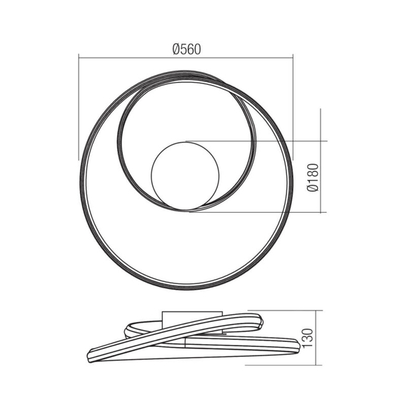 LED Плафон Torsion 01-4357 Redo 40W CCT 2700K-3000K-4000K | Osvetlenieto.bg