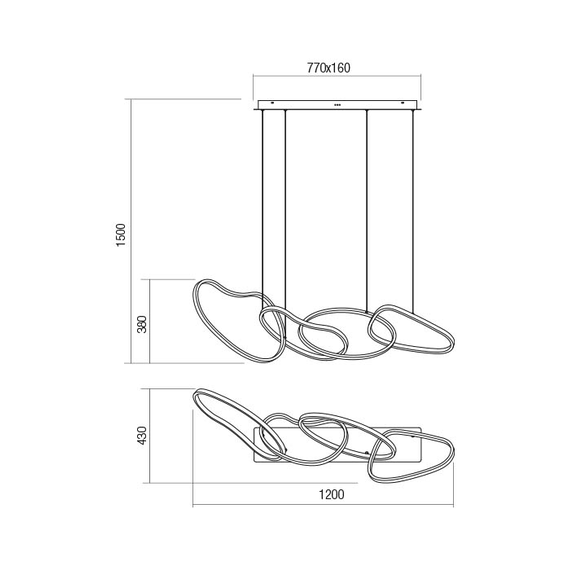 LED Полилей Bias 01-3390 Redo 90W CCT 3000K-4500K-6500K | Osvetlenieto.bg