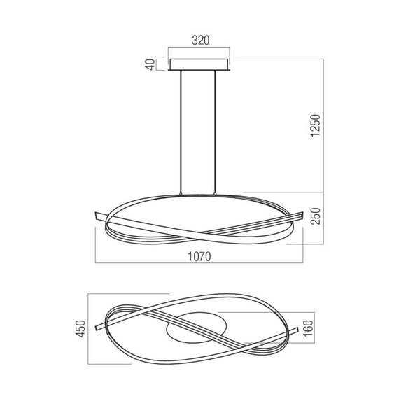 LED Полилей Impuls 01-3617 Redo 38W 3000K | Osvetlenieto.bg