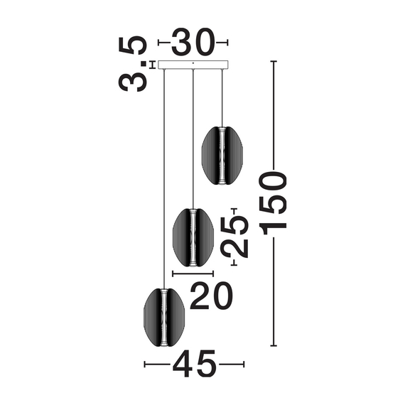 LED Полилей NOIR 9416981 NovaLuce 24W 3000K | Osvetlenieto.bg