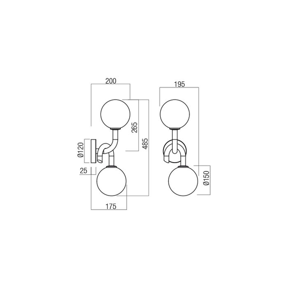 Аплик Confusio 01-3255 Redo 2xE14 | Osvetlenieto.bg