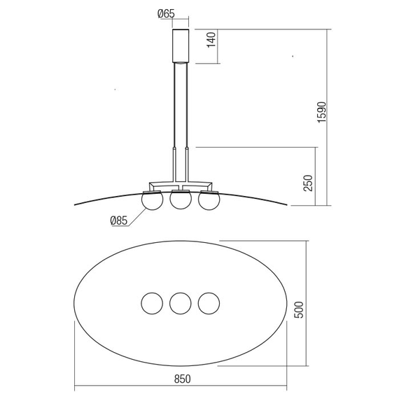LED Полилей Cody 01-3290 Redo 28W 3000K | Osvetlenieto.bg