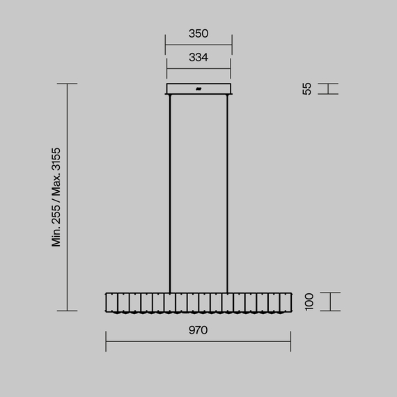 LED Полилей Majesty MOD517PL-L28BS3K 28W 3000K | Osvetlenieto.bg